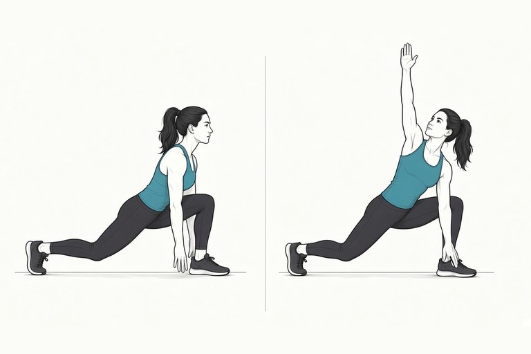 World’s greatest stretch: illustration of the start (left) and finish (right) positions.